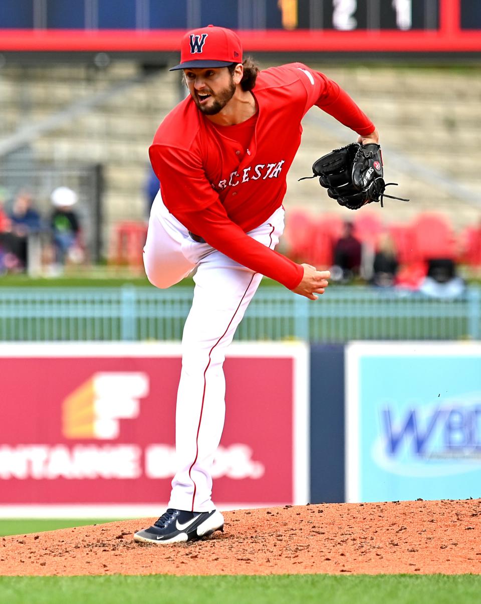 “He’s driving the bus, and he knows where he’s going,” WooSox pitching coach Paul Abbott says of right-hander Connor Seabold.