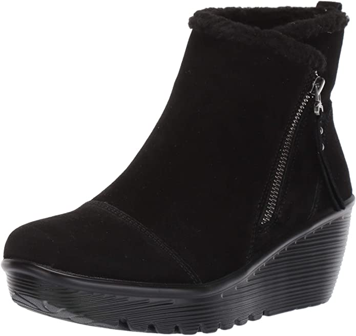 Skechers Women's Parallel-Zip Up Wedge Casual Comfort Ankle Boot Fashion