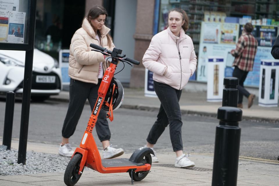 Some users have been riding the scooters on the pavementPA