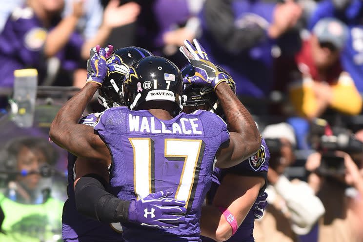 Mike Wallace, the 1000-yard receiver ignored by fantasy owners. (Photo by Mitchell Layton/Getty Images)