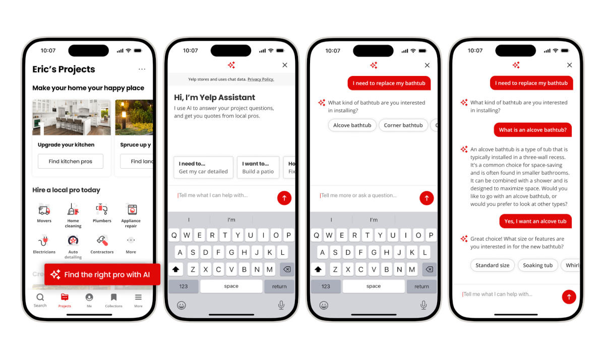 photo of Yelp debuts AI-powered assistant to help you find the right contractors image