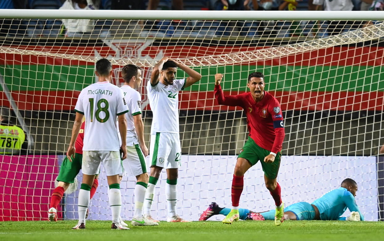 Cristiano Ronaldo has now scored more international goals than any other men's player ever. (Photo By Stephen McCarthy/Sportsfile via Getty Images)