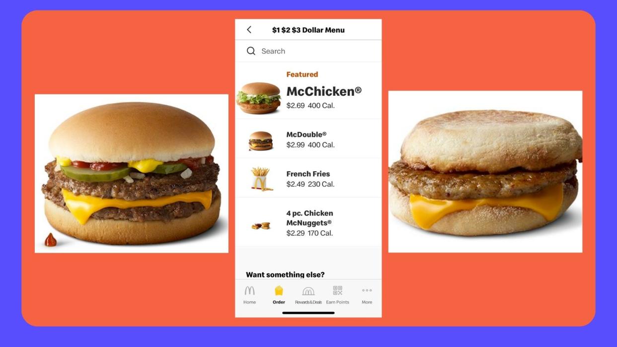McDonald's Dollar Menu items with prices from screengrab of menu