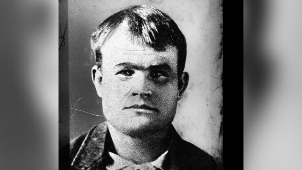 A mugshot of Robert LeRoy Parker, also known as Butch Cassidy, at 27, as he entered the Wyoming Penitentiary on July 16, 1894.