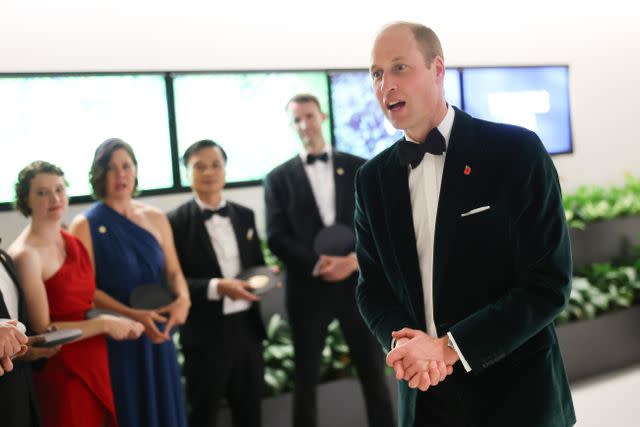 <p>Chris Jackson/Getty</p> Prince William with the winners of the Earthshot Prize in Singapore on Tuesday