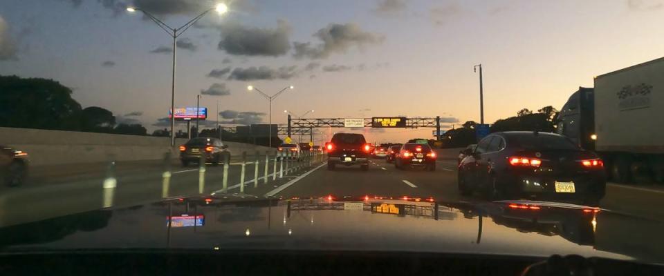 Riding your brakes - traffic on highway