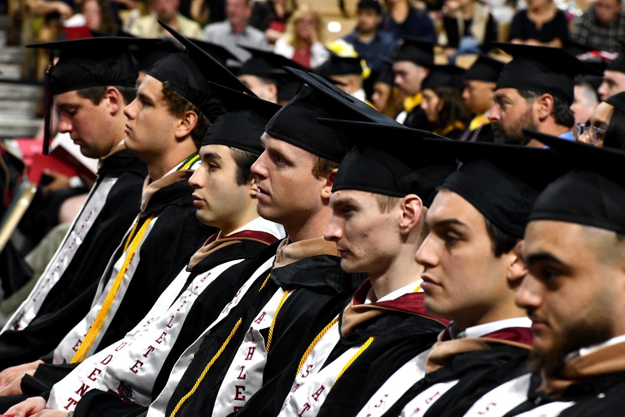 Anna Maria College held its 74th commencement exercises at the DCU Center Monday.