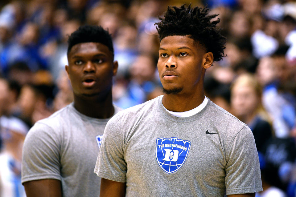 Zion Williamson's fellow rookies appear to share wide-held concerns that Zion Williamson's weight is a problem. (Getty)