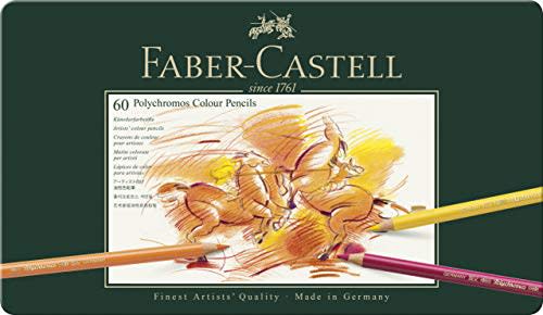 Faber-Castel 110060 Polychromos Colored Pencil Set In Metal Tin, 60 Pieces (Amazon / Amazon)