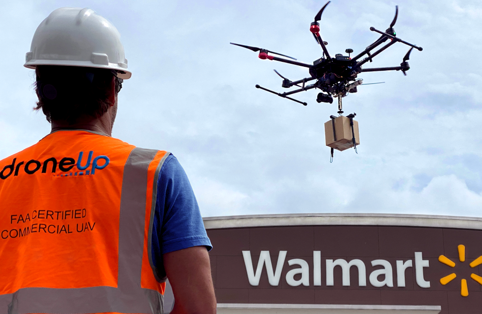 Walmart is among other big businesses including Amazon now using drones for deliveries.