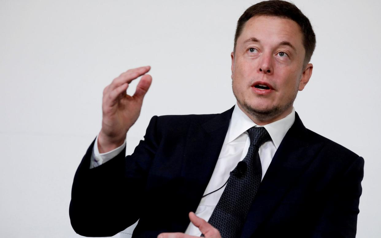 Elon Musk, the South African tech entrepreneur, has admitted to sleeping in the Tesla factory amid a crisis in production - REUTERS