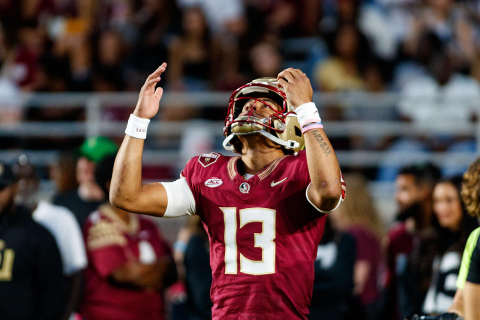 Florida State will miss the College Football Playoff and QB Jordan Travis' late-season injury played a big part in the selection committee's decision. (Morgan Tencza-USA TODAY Sports)