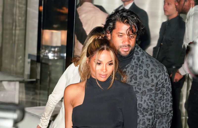 Ciara and Russel Wilson exit the Tom Ford AW20 Show at Milk Studios in Los Angeles