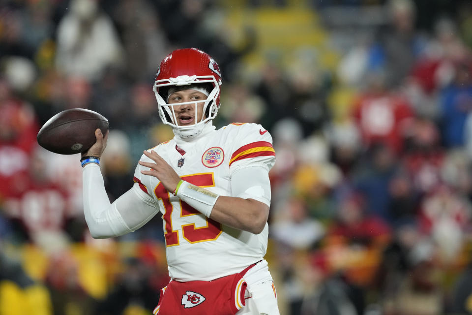 Patrick Mahomes #15 of the Kansas City Chiefs