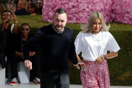 British designer Kim Jones for Dior Homme appears during his Spring/Summer 2019 collection show during Men's Fashion Week in Paris, France, June 23, 2018. REUTERS/Pascal Rossignol