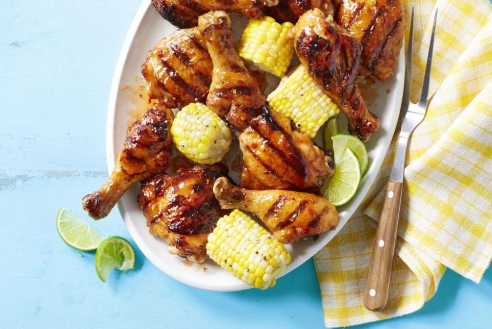 4th of july recipes apricot glazed chicken and corn