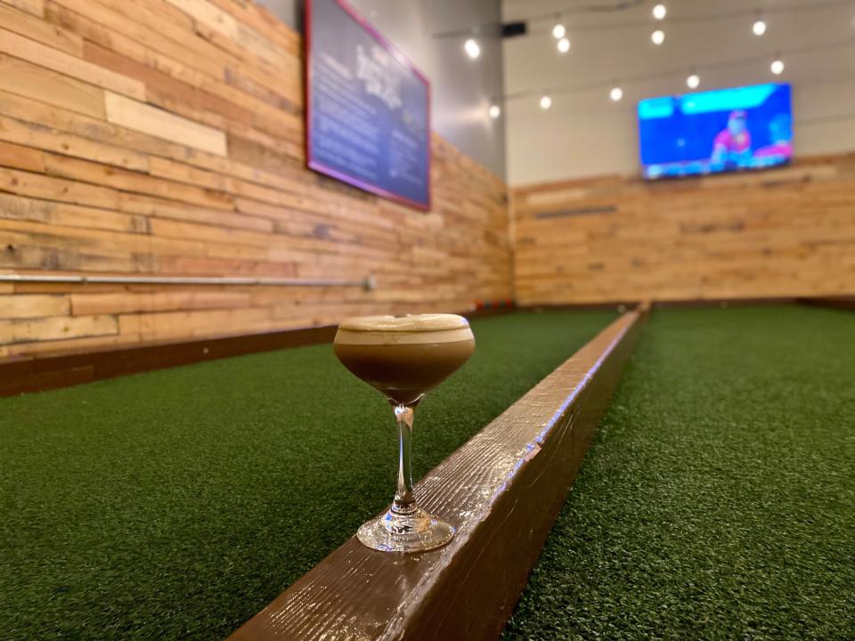 'Olo Pizza's Nutella-themed espresso martini is best enjoyed for dessert — or on the bocce court.