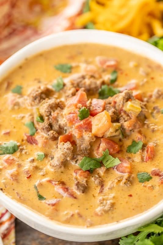 <p>Plain Chicken</p><p>This soup is easy to make, delicious to eat, and just so happens to well-suited for people who do low-carb or follow the keto diet. </p><p><strong>Get the recipe: <a href="https://www.plainchicken.com/low-carb-taco-soup/" rel="nofollow noopener" target="_blank" data-ylk="slk:Low-Carb Taco Soup;elm:context_link;itc:0;sec:content-canvas" class="link ">Low-Carb Taco Soup</a></strong></p>