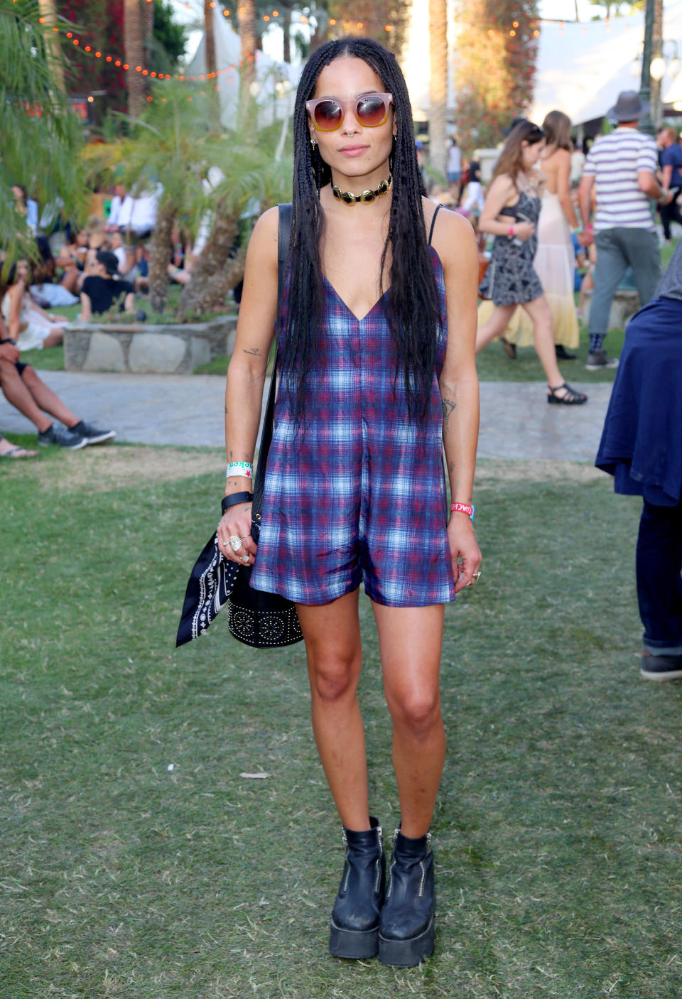 Best Coachella Fashion Looks | Zoe Kravitz attends Coachella wearing Marc by Marc Jacobs sunglasses on April 11, 2015 i Zoe Kravitz attends Coachella wearing Marc by Marc Jacobs sunglasses on April 11, 2015 in Palm Springs, California