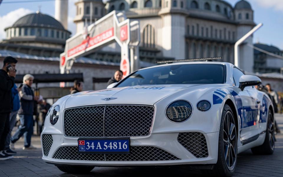 A Bentley Continental GT was among the 21 supercars seized from the Comanchero Motorcycle Club by Turkish authorities