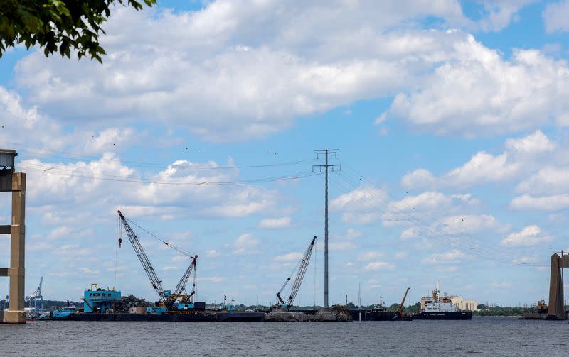 Clean-up continues as Baltimore's main shipping channel prepares to reopen following the collapse of the Francis Scott Key Bridge