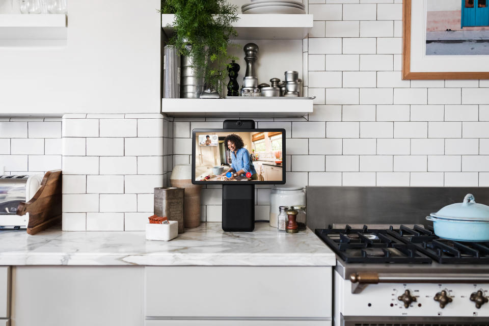 A smart speaker device by Facebook Inc. called Portal+ is shown in this photo released by Facebook Inc. from Menlo Park, California, U.S., October 5, 2018. Photo: Courtesy Facebook Inc./Handout via Reuters)