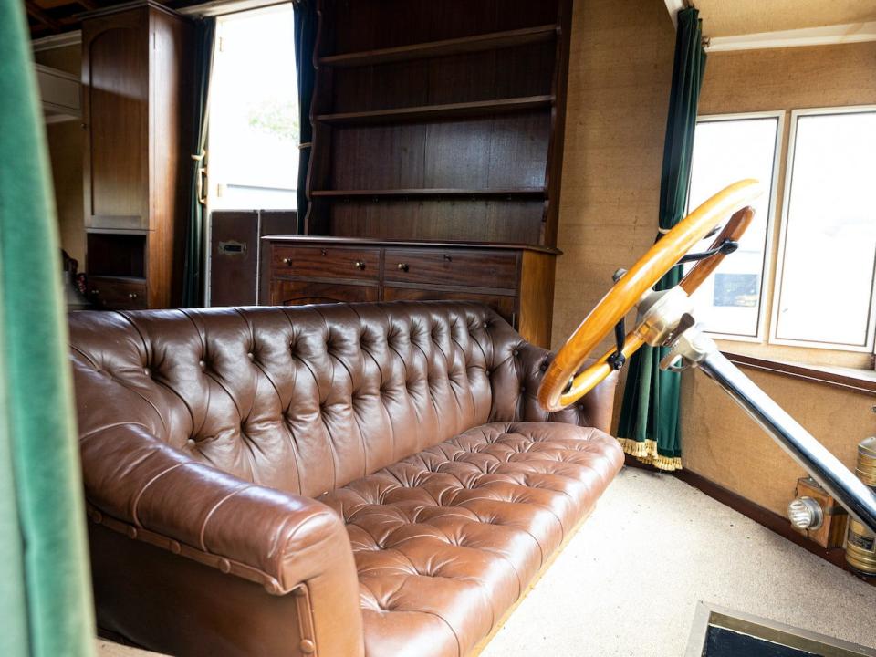 The driver's seat of the world's oldest RV.