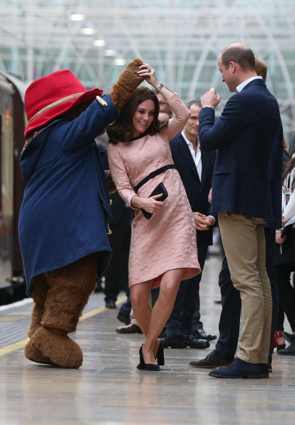 Dancing with Paddington Bear in London in October 2017