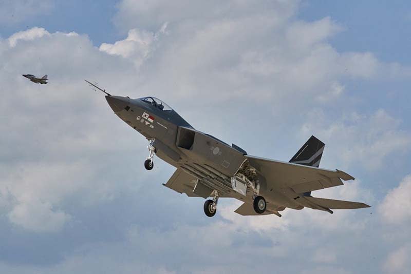 KF-21首飛成功。圖／取自韓國防採辦計劃管理局網站