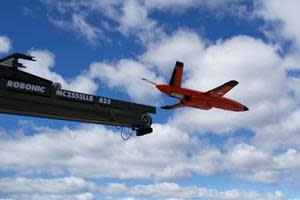 Firejet flying off pneumatic launcher