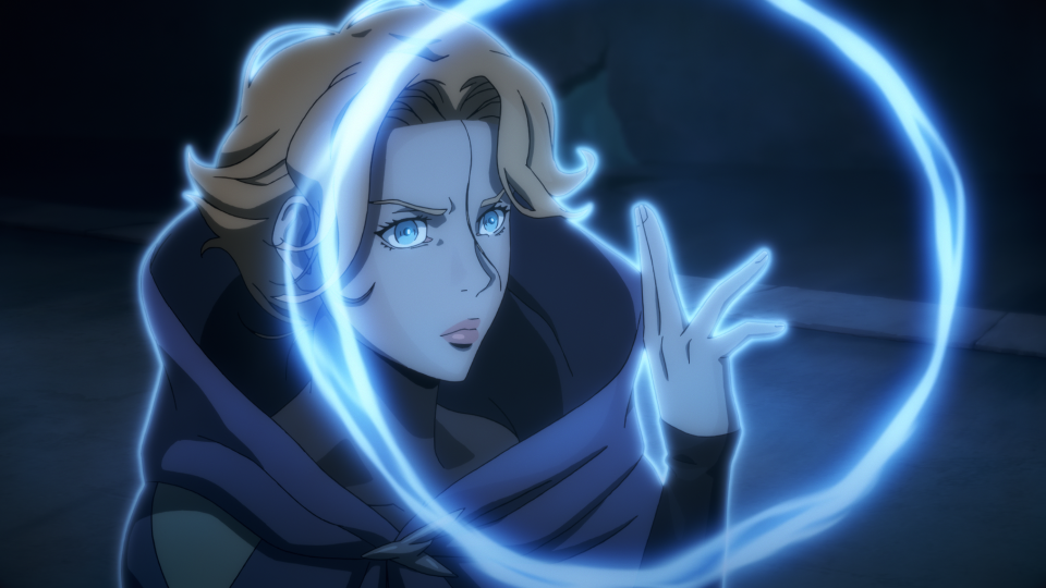 Sypha Belnades in Castlevania. (Still courtesy of Netflix)