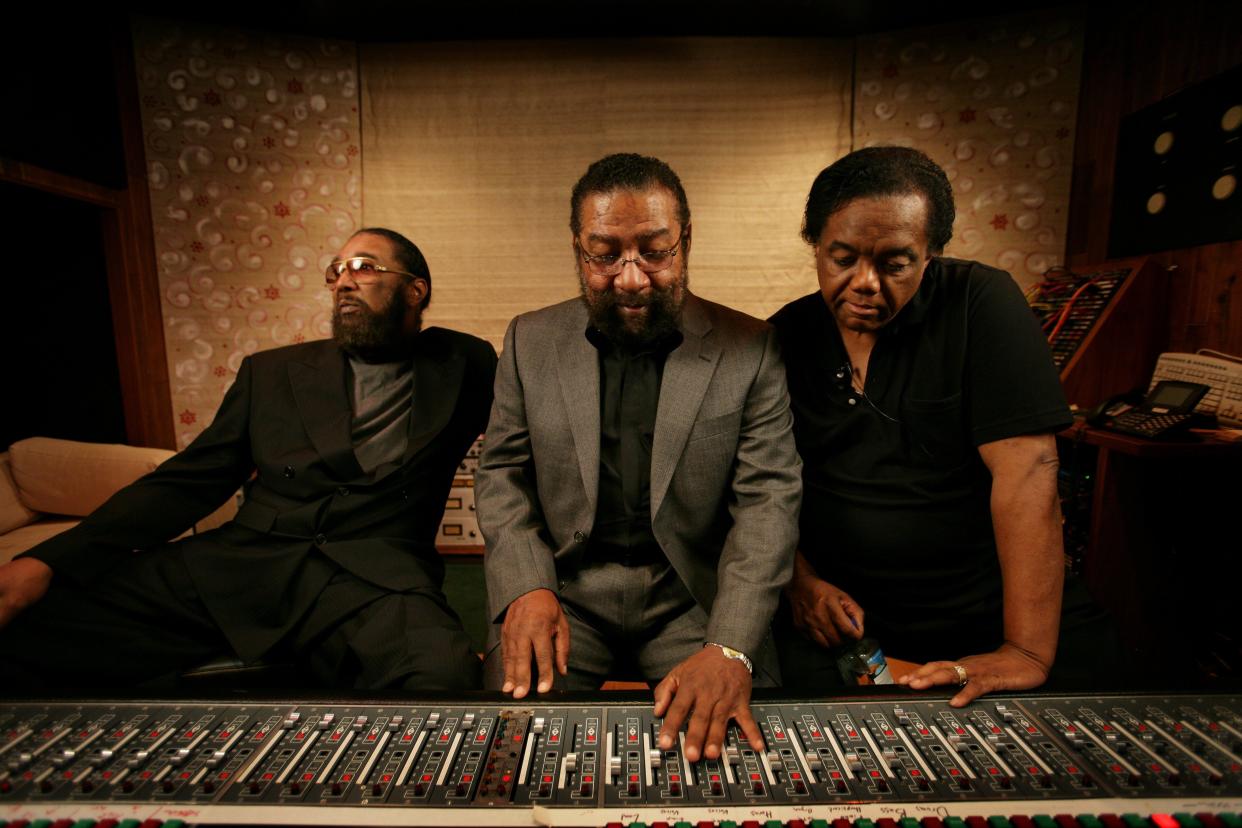 Eddie Holland, left, Brian Holland and Lamont Dozier made up the songwriting and production team that wrote and arranged many of the Motown hits from 1962 to 1967.