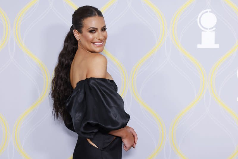 Lea Michele arrives on the red carpet at the Tony Awards at Radio City Music Hall in 2022 in New York City. File Photo by John Angelillo/UPI