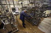 Protein separating equipment at Burcon's alternative meats protein lab in Winnipeg