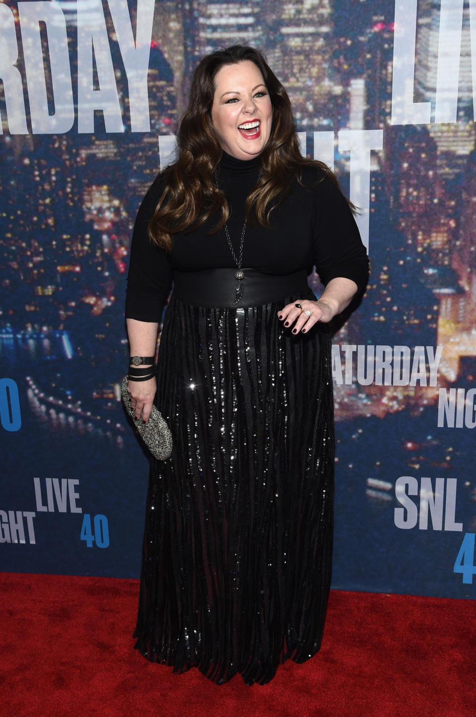 Melissa McCarthy got the memo from New York Fashion Week that this season is all about turtlenecks.