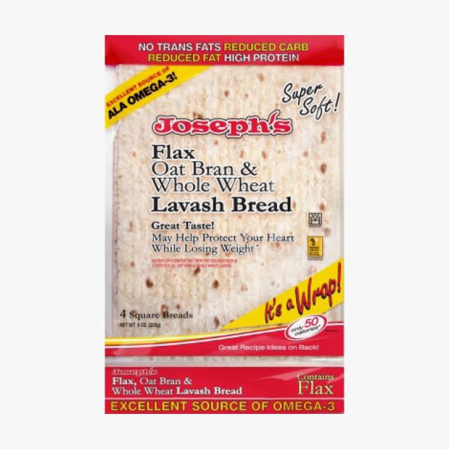 Joseph's Lavash Bread Flax Oat Bran and Whole Wheat Reduced Carb Wraps, $15
Buy it now