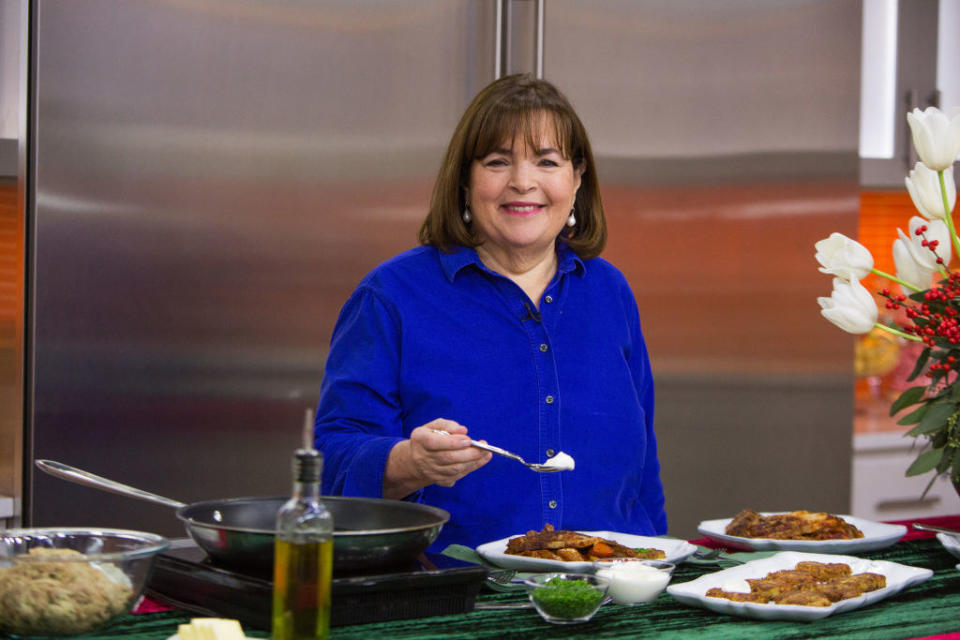 Ina Garden cooking during a television appearance