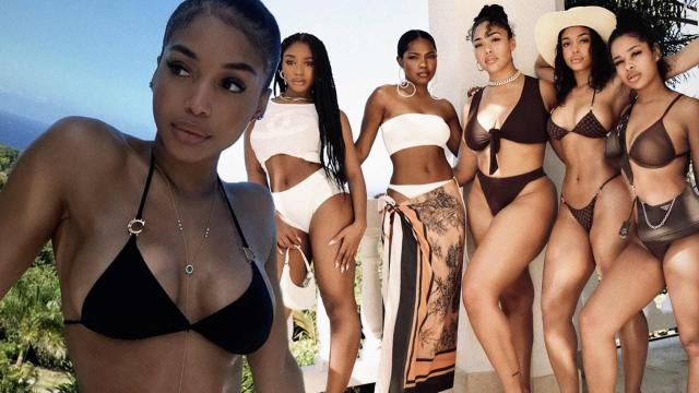 Lori Harvey Goes Barefoot in Bikini for Yacht Ride in Brazil