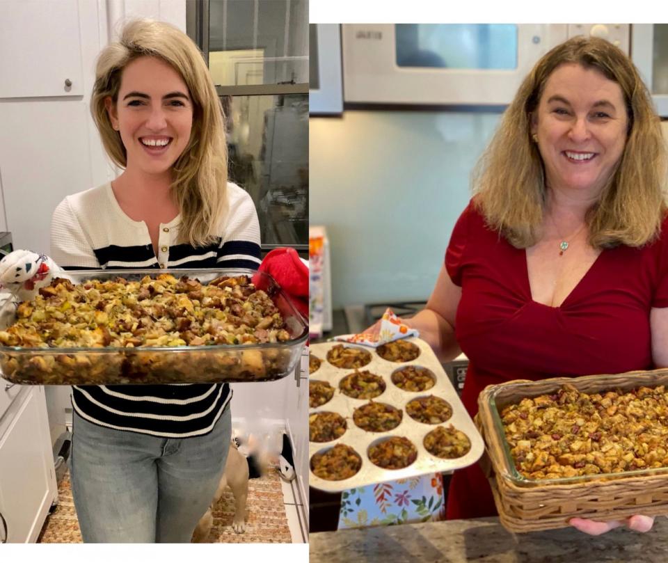 PHOTO: Kelly McCarthy and her mom Lori McCarthy both prepared a family stuffing recipe for Thanksgiving from across the country. (Katherine McCall, Dan McCarthy)