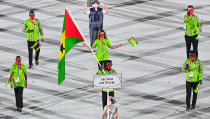 <p>Sao Tome and Principe stood out from the crowd in lime green. </p>