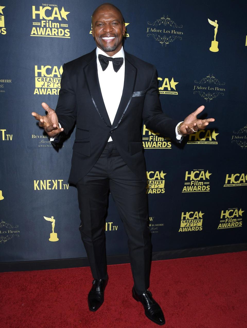 <p>Terry Crews arrives at the Hollywood Critics Association's 2023 HCA Film Awards at the Beverly Wilshire, A Four Seasons Hotel on Feb. 24 in Beverly Hills.</p>
