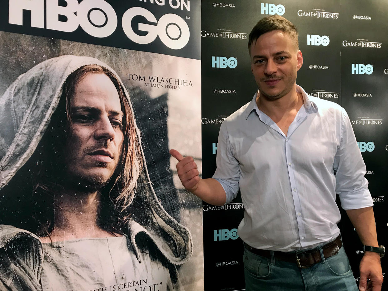 Tom Wlaschiha in Singapore on 1 December, 2017. Photo: Bryan Huang/Yahoo Lifestyle Singapore