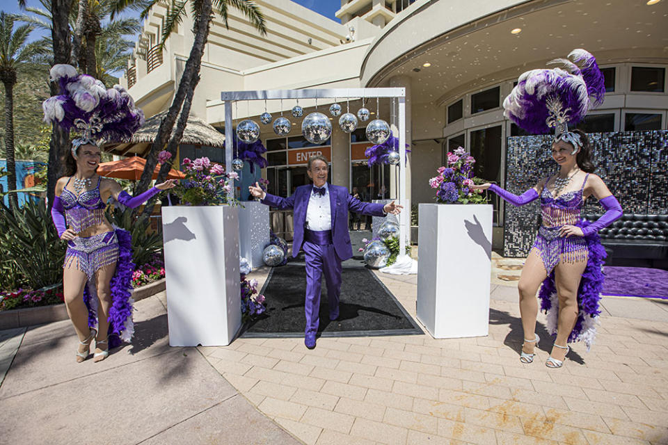 Comedian Martin Short walks toward the stage prior to his inauguration as mayor of Funner, California at Harrah's Resort Southern California on May 13, 2024 in Valley Center, California.