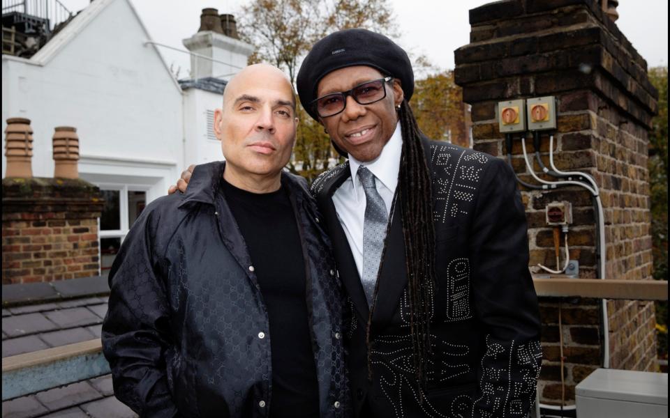 Merck Mercuriadis and his Hipgnosis co-founder Nile Rodgers - Jill Furmanovsky