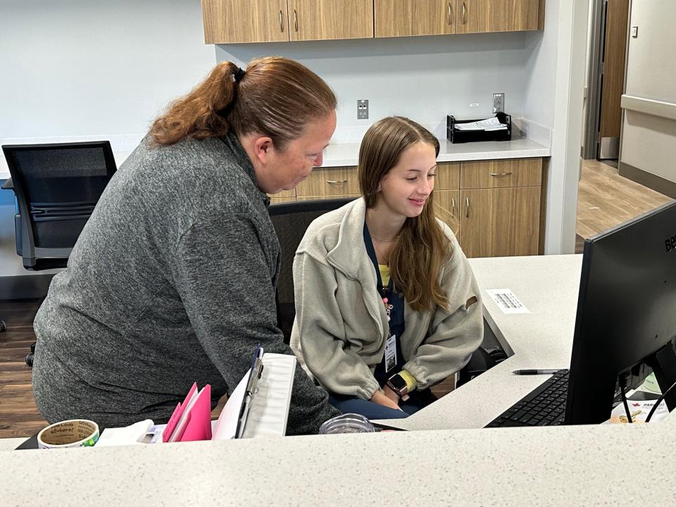 FNP Jenni Canestrani and Medical Technician Brittany Ballard at the Chapman Highway Covenant Health South facility on October 23, 2023.