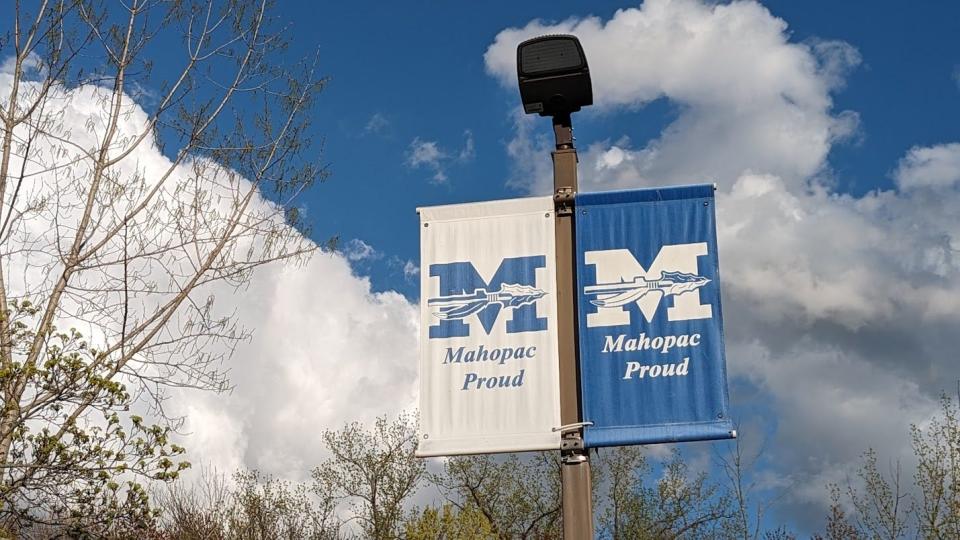 The Mahopac Proud banners in front of Mahopac High will come down, following action by the state Board of Regents, which found such imagery to be in violation of the Dignity for All Students Act.