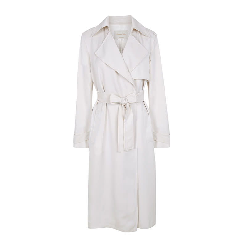 <a rel="nofollow noopener" href="https://www.massimodutti.com/us/women/coats-%26-jackets/trench/limited-edition-flowing-trench-coat-c1390506p7723014.html?colorId=712" target="_blank" data-ylk="slk:Limited Edition Flowing Trench Coat, Massimo Dutti, $398;elm:context_link;itc:0;sec:content-canvas" class="link ">Limited Edition Flowing Trench Coat, Massimo Dutti, $398</a>