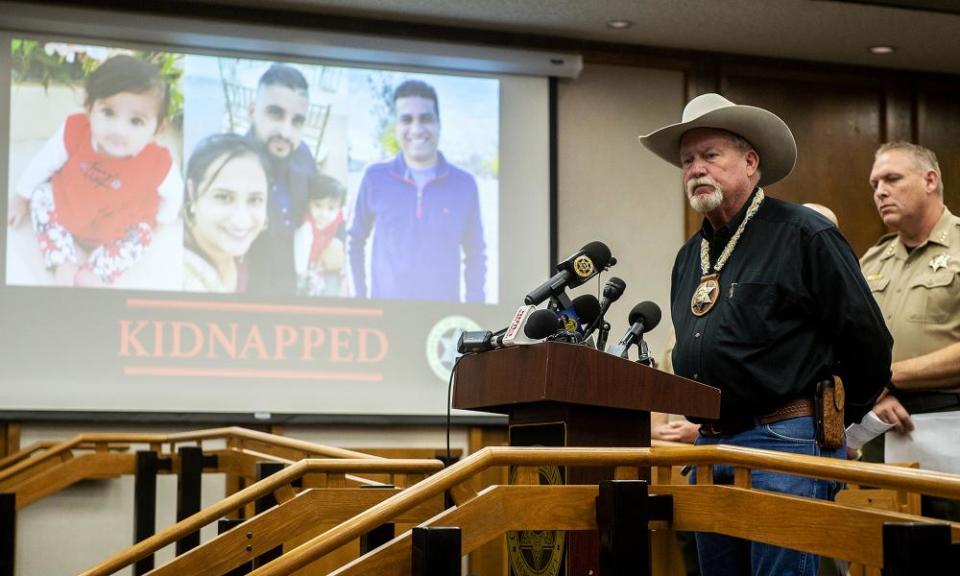 Merced County Sheriff Vern Warnke speaks at a news conference