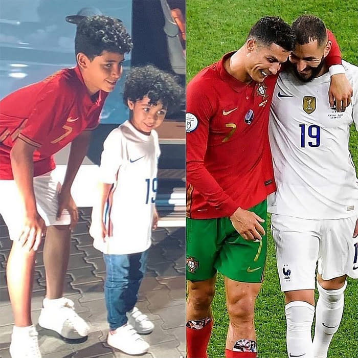 Los hijos de Benzema y Cristiano Ronaldo, a su imagen y semenjanza