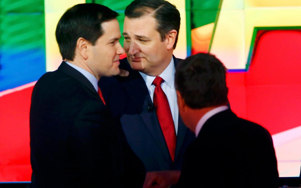 Marc Rubio and Ted Cruz (L-R) two of the sanctioned senators, were both Republican presidential candidates in the 2016 election - Reuters